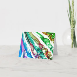 Cartão De Notas Diversão de bolhas pulsadas / Folha de cor verde /