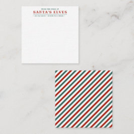 Cartão De Notas Do Gabinete dos Elfos do Papai Noel Cartãozinho de