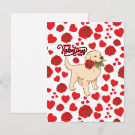 Cartão De Notas Dog Lover Valentine’s Day Card in White