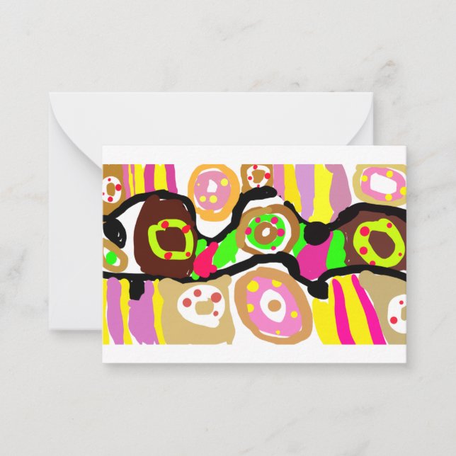 Cartão De Notas Donuts divertidos (Frente)