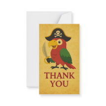 Dourado Rústico Náutico Papagaio Pirata Agradecime