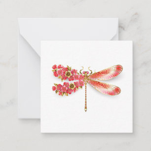 Cartão De Notas Dragonfly com joalheria sakura