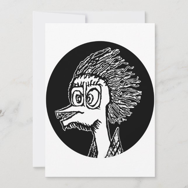 Cartão De Notas Duck man portrait sketchy drawing (Frente)