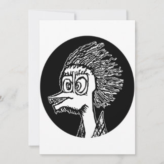 Cartão De Notas Duck man portrait sketchy drawing