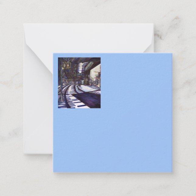 Cartão De Notas Dusting the Piano (Frente)