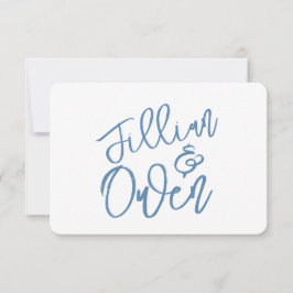 Cartão De Notas Dusty Blue Personalizado Obrigado Nota