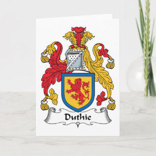 Cartão De Notas Duthie Family Crest