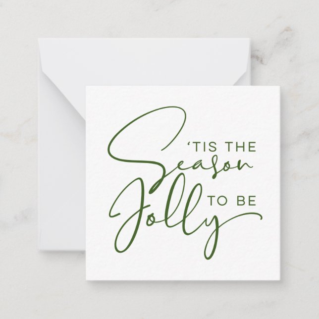 Cartão De Notas É a Época de Ser Alegre Férias (Frente)