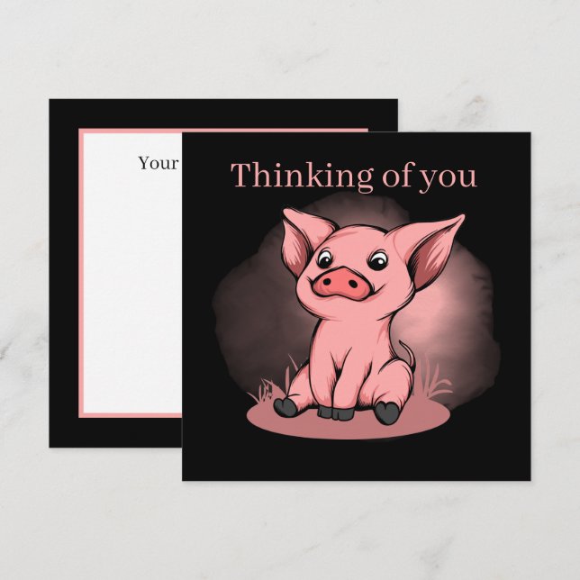 Cartão De Notas É bom pensar que seus amantes de porco acrescentam (Frente/Verso)