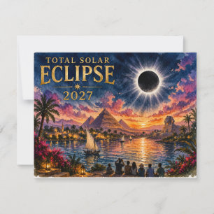 Cartão De Notas Eclipse Total Solar 2027 Egito