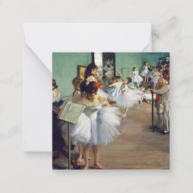 Cartão De Notas Edgar Degas - A Classe da Dança (Frente)