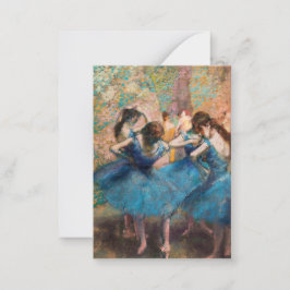 Cartão De Notas Edgar Degas - Dançarinos em azul