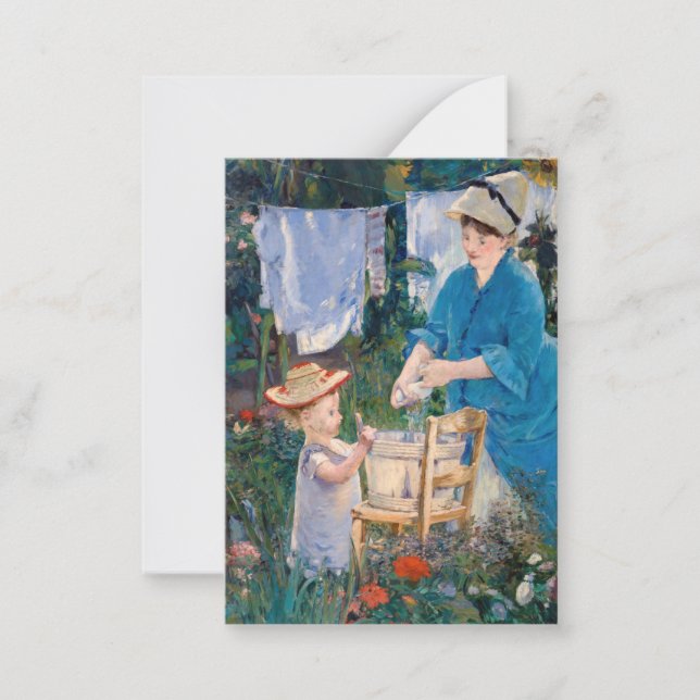 Cartão De Notas Edouard Manet - Roupa suja (Frente)