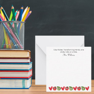 Cartão De Notas Edu-Notes: Transformando Mentes, Apreciação do Pro