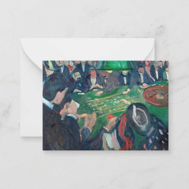 Cartão De Notas Edvard Munch - A Mesa Roulette em Monte Carlo (Frente)