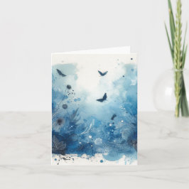 Cartão De Notas Efêmeras Aquarela Antigo Em Branco