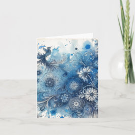 Cartão De Notas Efêmeras Aquarelas Antigas em Branco