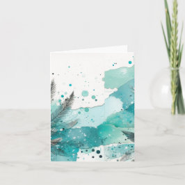 Cartão De Notas Efêmeras Aquarelas Antigas em Branco