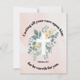 Cartão De Notas Ele cuida de você