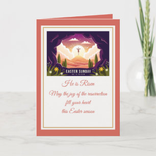 Cartão De Notas Ele Está Risado" Felz pascoa - Religioso Personali