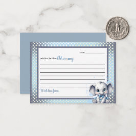 Cartão De Notas Elefante Azul Cutie - Pequeno amendoim