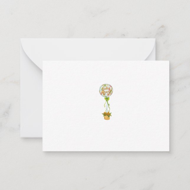Cartão De Notas Elegant Hello Baby Shower Thank You Card (Verso)