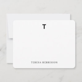 Cartão De Notas Elegant Monogram | Minimal Modern Photo Design