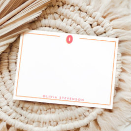 Cartão De Notas Elegant Personalized Monogram 3D Letter O Initial 