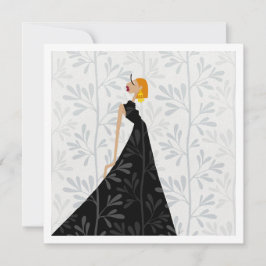 Cartão De Notas Elegant Poise Glam Fashion Art Card