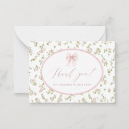 Cartão De Notas Elegant Watercolor spring wildflowerFlat Note Card
