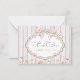 Cartão De Notas Elegant Watercolor spring wildflowerFlat Note Card