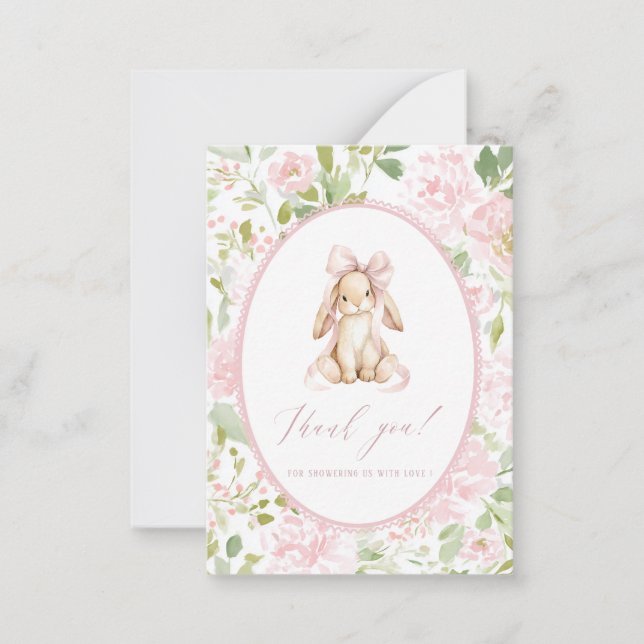 Cartão De Notas Elegant Watercolor spring wildflowerFlat Note Card (Frente)