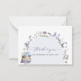 Cartão De Notas Elegante Aquarela um novo Chá de fraldas inicial