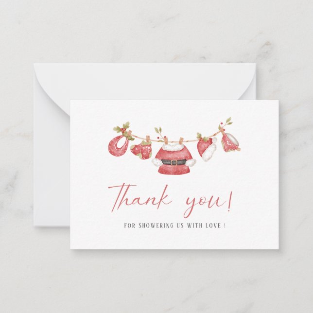 Cartão De Notas Elegante Aquarelapapais noeis Littlel Chá de frald (Frente)