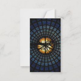 Cartão De Notas Elegante Azul "let the art guide you" Design