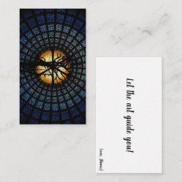 Cartão De Notas Elegante Azul "let the art guide you" Design