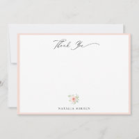 Elegante Blush Pink Floral Obrigado