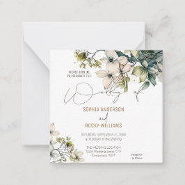 Cartão De Notas Elegante Boho Fofo Floral de Flores Silvestres car