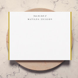 Cartão De Notas Elegante Dourado sofisticado da mesa de