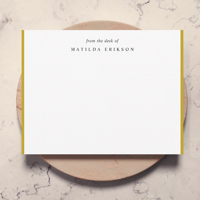 Cartão De Notas Elegante Dourado sofisticado da mesa de (Criador carregado)