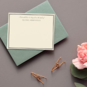 Cartão De Notas Elegante Eggshell Enviado Com Amor E Abraços