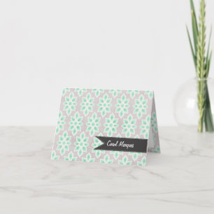 Cartão De Notas Elegante Floral Moderno Abstrato Personalizado
