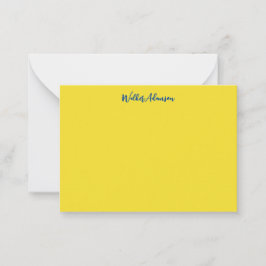 Cartão De Notas Elegante, Luxo e Chique Nome Dourado