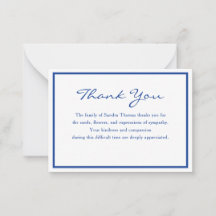 Elegante Minimalista Azul Marinho Agradecimento Me