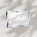 Cartão De Notas Elegante minimalista azul Marinho de duas bordas<br><div class="desc">Elegante minimalista Dois Cartão Azul de Nota Marinho de Fronteira perfeito para chefes,  consultores,  profissionais ou empresários.</div>