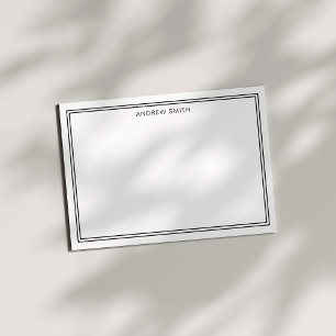 Cartão De Notas Elegante Minimalista Dois Profissionais de Borda P