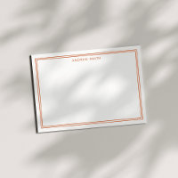 Elegante Minimalista - Laranja Queimado em Duas Bo