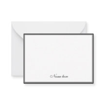 Elegante minimalista preto e branco duas bordas