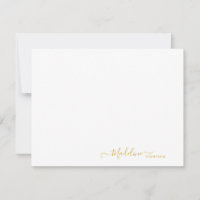 Elegante Moderno Girly Script Metálico Dourado