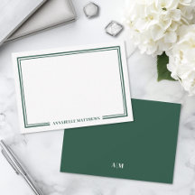 Elegante Monograma Verde Esmeralda